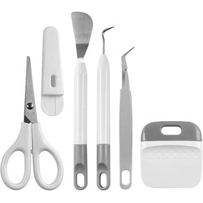 5 Pieces Craft Weeding Basic Tool Set-Weeder/Scraper/Spatula/Tweezer/Scissors, Eaiser for Beginners to operate in Kuwait