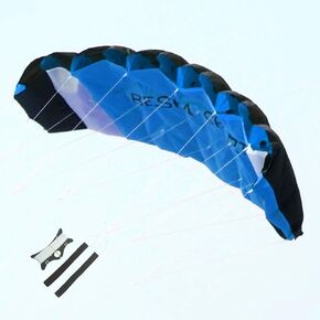Besra Huge 74inch Dual Line Parachute Stunt Kite with Flying Tools 1.9m Power Parafoil Kitesurfing Training Kites Outdoor Fun Sports (Red)