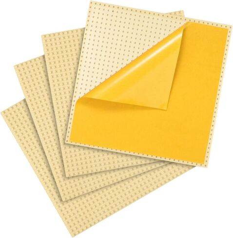 Peel-and-Stick Baseplates, Self Adhesive Building Brick Plates, Compatible with All Major Brands - 4 Pack (10" x 10") (Green) in Saudi Arabia