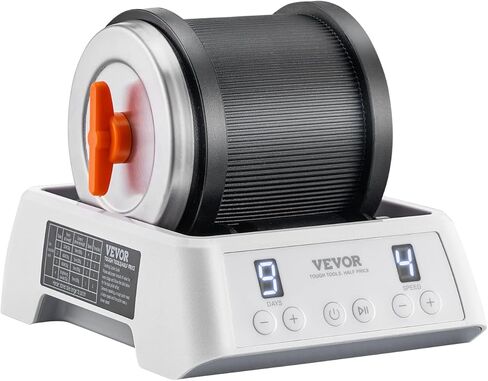 مجموعة VEVOR Direct Drive Rock Tumbler Kit، مؤقت 4 سرعات/9 أيام، ملمع الصخور الاحترافي مع أحجار كريمة خشنة/حبيبات/مجوهرات، مجموعة تلميع الحجر لوقت ممتع للعائلة، هدية STEM للبالغين والأطفال in Kuwait