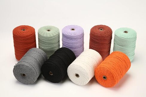 Cotton Macrame Cord 3mm 328yards Natural Colored Macrame Supplies, Soft Craft Cotton Rope for Plant Hanger Wall Hanger Dreamcatcher (Beige) in Kuwait