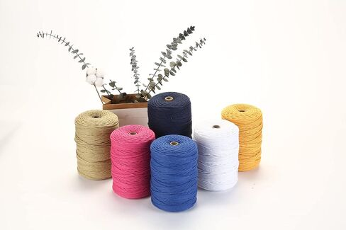 Cotton Macrame Cord 3mm 328yards Natural Colored Macrame Supplies, Soft Craft Cotton Rope for Plant Hanger Wall Hanger Dreamcatcher (Beige) in Kuwait