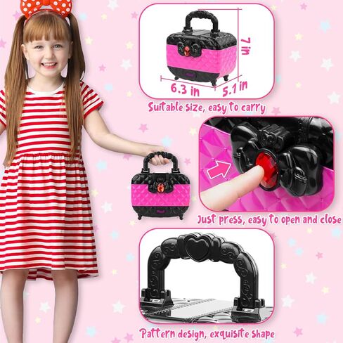 Kids Makeup Kit for Girl, Washable Makeup Girl Toys with Cosmetic Case, Play Real Princess Make Up Beauty Set Toys for 3 4 5 6 7 8 9 10 11 12 Year Old Girls Toddlers Kids Birthday Gifts(Frozen) in Kuwait