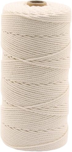 حبل GOHOF Macrame مقاس 3 مم × 328 ياردة من القطن الطبيعي من Macrame حبل ملون من القطن الناعم حبل Macrame لوازم حرفية حبل Macrame غزل للنباتات شماعات الحائط Dreamcatcher (بيج) in Kuwait