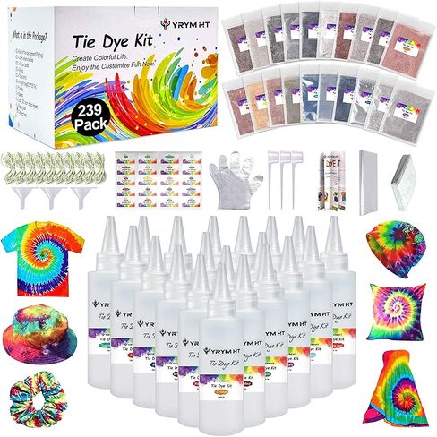 YRYM HT Tie Dye Powder Refills 400g, 20 Vibrant Vivid Colors in Saudi Arabia