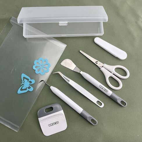 5 Pieces Craft Weeding Basic Tool Set-Weeder/Scraper/Spatula/Tweezer/Scissors, Eaiser for Beginners to operate in Kuwait