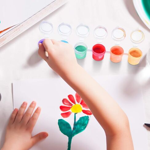 80 Strips 480 Pots Empty Paint Strips Paint Cup Pots Mini Paint Pots Strips Clear Storage Containers for Classrooms Schools Paintings Art Festivals (5 ml) in Saudi Arabia