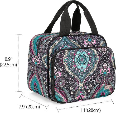 LoDrid Small Knitting Bag, Portable Yarn Storage Bag for Knitting Kit, Crochet Knitting Tote Organizer for Crochet Accessories & Supplies, with 2 Oversize Grommets for Tangle Free, Purple (Bag Only) in Kuwait