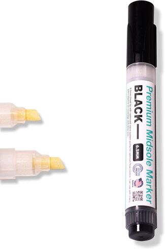 Wilkins Premium Midsole Marker for Customization Paint on Leather, Suede, Fabric and Soft Foam for 2-4 Pair of Shoes (Black) in Saudi Arabia