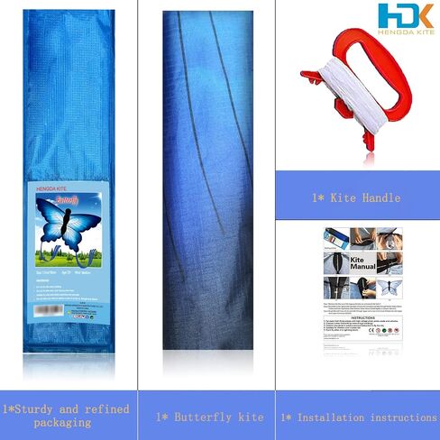 HENGDA KITE for Kids & Adults, So Beautiful Butterfly Kite for Outdoor Games and Activities Single Line Kite with Flying Tools in Kuwait