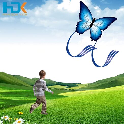 HENGDA KITE for Kids & Adults, So Beautiful Butterfly Kite for Outdoor Games and Activities Single Line Kite with Flying Tools in Kuwait