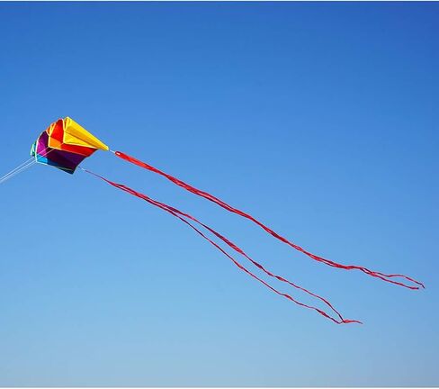 Besra Colorful Parafoil Kite with Long Tail Easy to Fly Outdoor Fun Sports in Saudi Arabia