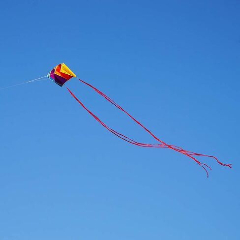 Besra Colorful Parafoil Kite with Long Tail Easy to Fly Outdoor Fun Sports in Saudi Arabia