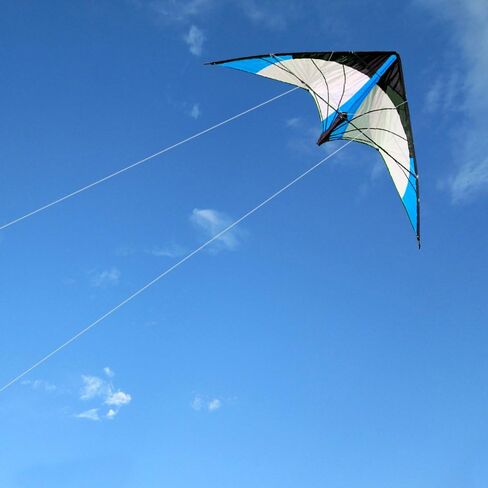 HENGDA KITE-Upgrade Star Rhyme 48 بوصة خط مزدوج طائرة ورقية للأطفال والكبار، الرياضات الخارجية، طائرة ورقية رياضية للشاطئ والمرح، مقبض، خط، وحقيبة متضمنة in Kuwait