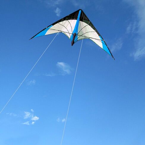 HENGDA KITE-Upgrade Star Rhyme 48 بوصة خط مزدوج طائرة ورقية للأطفال والكبار، الرياضات الخارجية، طائرة ورقية رياضية للشاطئ والمرح، مقبض، خط، وحقيبة متضمنة in Kuwait