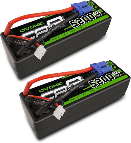 OVONIC 3S Lipo Battery 50C 5200mAh 11.1V Lipo Battery with EC5 Connector for Arrma 1/5 1/8 1/10 RC Car and Truck in Saudi Arabia