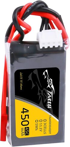 TATTU 11.1 فولت 450 مللي أمبير 3S بطارية ليبو 45C مع قابس JST لحجم صغير FPV E-flite بليد 180 CFX Torrent 110 Baby Hawk Micro 2 in Saudi Arabia