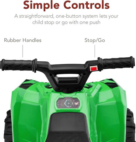 Best Choice Products 6V Kids Ride On Toy, 4-Wheeler Quad ATV Play Car w/ 1.8MPH Max Speed, Treaded Tires, Rubber Handles, Push-Button Accelerator - Black in Saudi Arabia