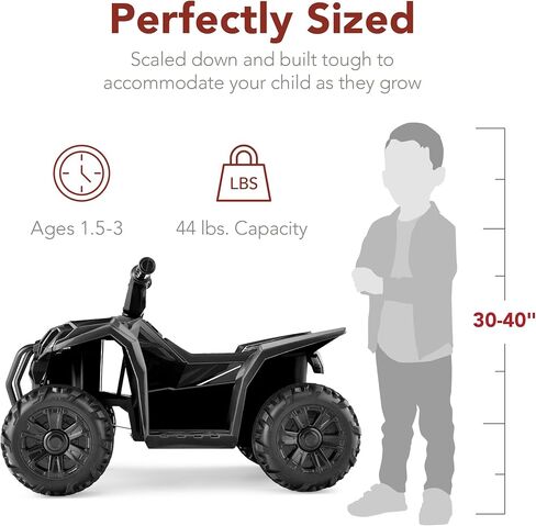 Best Choice Products 6V Kids Ride On Toy, 4-Wheeler Quad ATV Play Car w/ 1.8MPH Max Speed, Treaded Tires, Rubber Handles, Push-Button Accelerator - Red in Saudi Arabia