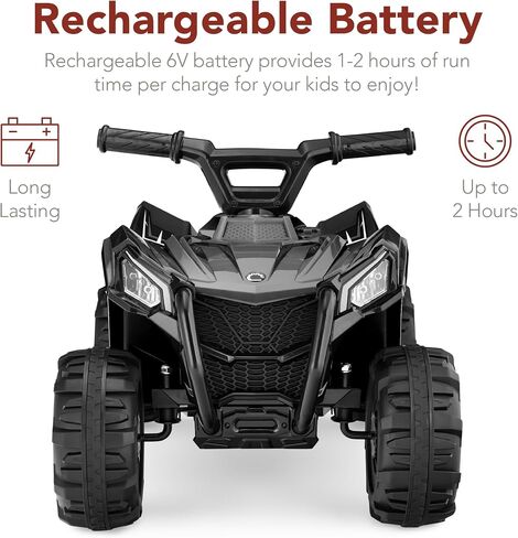 Best Choice Products 6V Kids Ride On Toy, 4-Wheeler Quad ATV Play Car w/ 1.8MPH Max Speed, Treaded Tires, Rubber Handles, Push-Button Accelerator - Red in Saudi Arabia