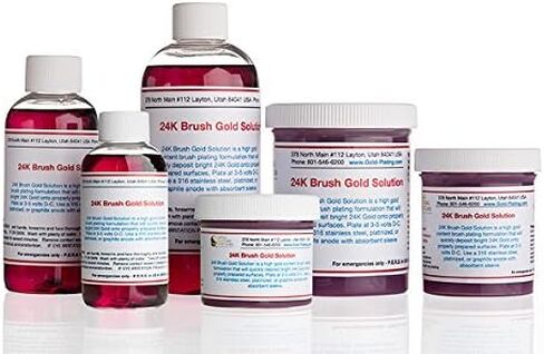 8 oz Gel 24k Gold Plating Solution - Brush Gold, The Fastest, Most Durable, Best Value, Most Consistent Gold Solution from The Most Trusted Name in The Industry Instant Results in Kuwait