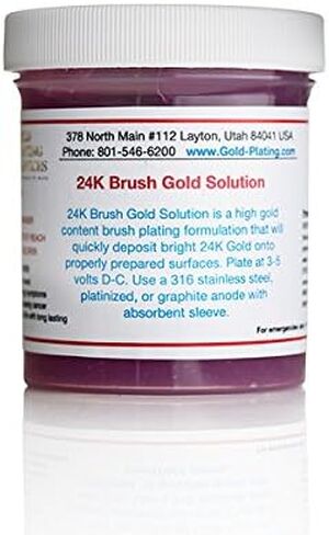 8 oz Gel 24k Gold Plating Solution - Brush Gold, The Fastest, Most Durable, Best Value, Most Consistent Gold Solution from The Most Trusted Name in The Industry Instant Results in Kuwait