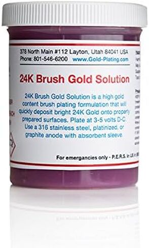 8 oz Gel 24k Gold Plating Solution - Brush Gold, The Fastest, Most Durable, Best Value, Most Consistent Gold Solution from The Most Trusted Name in The Industry Instant Results in Kuwait