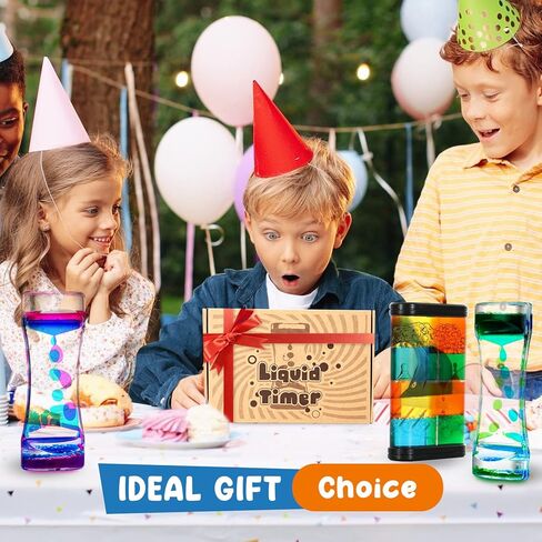 فقاعات الحركة السائلة - مؤقت سائل حسي 3 عبوات، ألعاب حسية للتوحد للأطفال البالغين، لعبة الساعة الرملية الفعالة لتخفيف التوتر، لوازم الزاوية الهادئة، مصباح الحمم البركانية للأطفال، ديكور مكتب المكتب in Kuwait