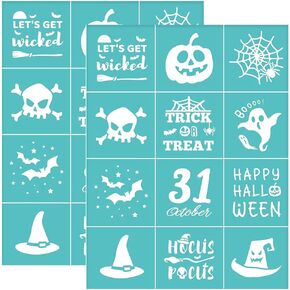 OLYCRAFT 2Pcs 8.6x11 Inch Self-Adhesive Silk Screen Printing Stencil Study Supplies Pattern Mesh Transfers Stencil Back to School Silk Screen Stencil for Painting on Wood DIY T-Shirt Fabric