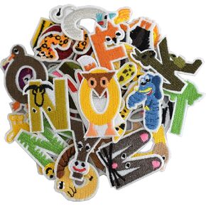 GYGYL 72 Pieces Iron on Letters and Numbers Patches, Red Letter Patches Alphabet Embroidered Patch A-Z, Numbers 0-9 Applique for Clothes, Dress, Hat, Socks, Jeans, DIY Accessories
