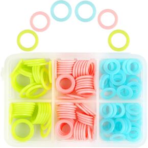 LUNARM Stitch Markers 220pcs Crochet Knitting Stitch Marker Rings S/M/L in Kuwait