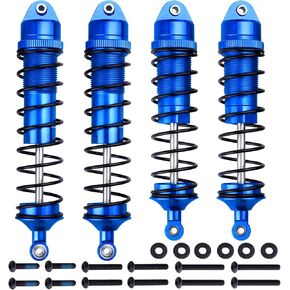 HobbyPark Aluminum Shocks for Arrma 1/10 Granite 4x4 Bigrock Senton Typhon 3s 6s Blx Shock Absorber Assembled Front & Rear, Replacement of AR330550 AR330551 (Set of 4) (Red)