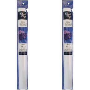 DMC Charles Craft Silver Label Aida 11 Count 15"X18" Soft Tube, White in Saudi Arabia