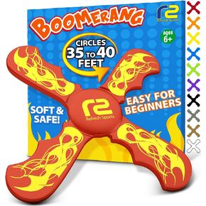 Fun Boomerang for Kids - Stocking Stuffers for Boys and Girls - Soft & Easy Use - Best Gifts for 6 7 8 9 10 11 12 13 Year Old Boy Gifts - 2026 Top Toys for Boys Age 8-12 + Teens Outdoor Boy Gift Ideas in Saudi Arabia