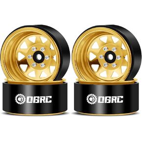 OGRC 4 قطع ألومنيوم 1.9 بوصة عجلات Beadlock إطارات عجلة إزاحة سلبية لـ TRX4 TRX6 SCX10 I II III 90046 AXI03007 Redcat GEN7 GEN8 RC4WD D90 1/10 RC Crawler - 12 مم سداسي (ذهبي وردي) in Kuwait