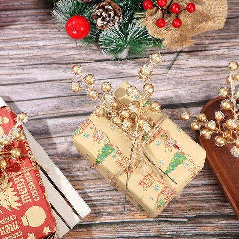 Censen 24 حزم الثلج متجمد التوت الأحمر الاصطناعي ينبع 8 بوصة ثلجي عيد الميلاد الأحمر رذاذ يختار فروع التوت هولي لشجرة عيد الميلاد الديكور عطلة DIY الحرف الحلي ديكور المنزل (الأزرق) in Kuwait