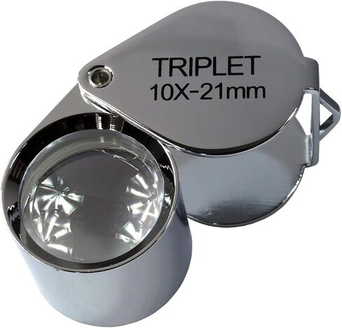 HTS 203D0 30x 21mm Chrome Triplet Jeweler's Loupe with Leather Case in Kuwait