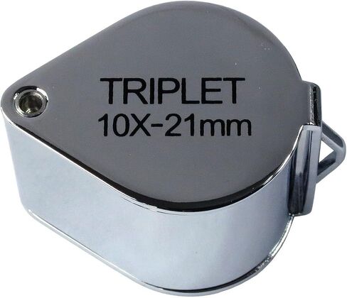 HTS 203D0 30x 21mm Chrome Triplet Jeweler's Loupe with Leather Case in Kuwait