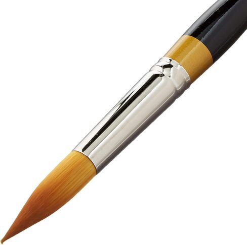 فرشاة فنان من سلسلة KINGART Premium Original Gold 9020-10، شعر صناعي تاكلون ذهبي، مقبض قصير، للأكريليك والألوان المائية والزيت والغواش، مقاس 10 in Kuwait