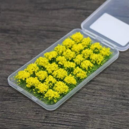 Dgdhf 140 Pcs Flower Cluster Flower Vegetation Groups Grass Tufts Static Scenery Model DIY Miniature for Train Landscape Railroad Scenery Sand Military Layout Model War Gaming Terrain in Saudi Arabia