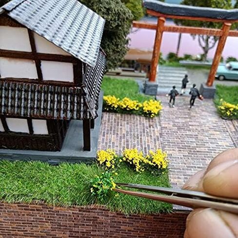 Dgdhf 140 Pcs Flower Cluster Flower Vegetation Groups Grass Tufts Static Scenery Model DIY Miniature for Train Landscape Railroad Scenery Sand Military Layout Model War Gaming Terrain in Saudi Arabia