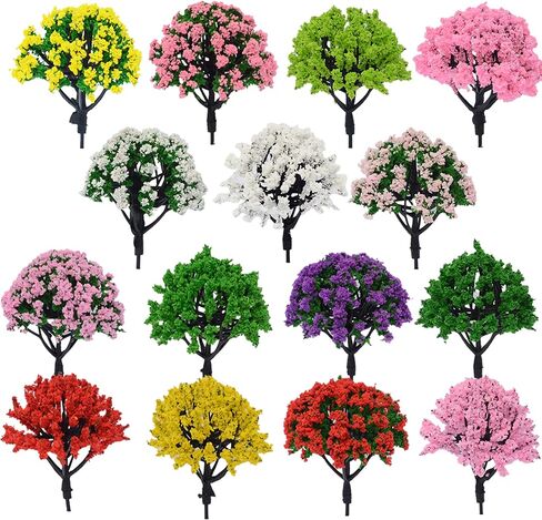 Cayway 40 PCS Model Bamboo Trees, 2 Size Green Plastic Bamboo Trees for Home Decoration, Miniature Landscape, Landform Diorama Project (2.4 inch –3.1inch) in Kuwait