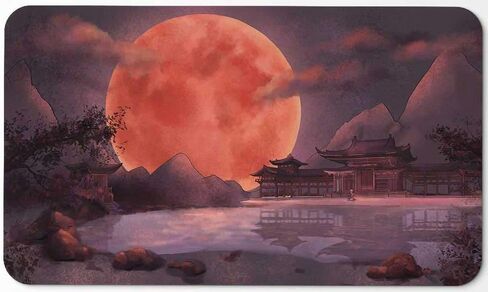 Paramint Blood Moon Torii Gate - MTG Playmat - Compatible with Magic The Gathering Playmat - Play MTG, YuGiOh, TCG - Original Play Mat Art Designs & Accessories in Kuwait