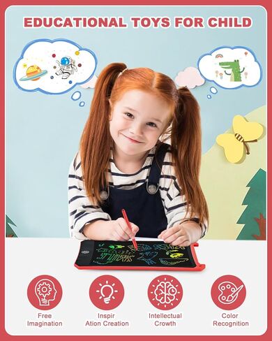 تابلت كتابة إل سي دي، تابلت رسم ملون مقاس 11 بوصة، لوحة رسم لألعاب الأطفال، ألعاب تعليمية للأطفال الصغار، هدايا عيد الميلاد لـ 3 4 5 6 7 8 سنوات من البنات والأولاد (أخضر) in Kuwait