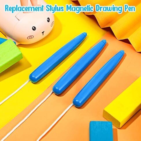 3 قطع قلم رسم مغناطيسي بديل من قلم Magnapad Doodle Stylus مع حبل قلم لوح مغناطيسي للعب Magnapad لوحة رسم مغناطيسية وMagnapad (برتقالي) in Kuwait