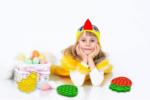 JoFAN 4 عبوات من ألعاب عيد الفصح الململة الحسية للأطفال الأولاد والبنات والأطفال الصغار، هدايا سلة عيد الفصح، هدايا تخفيف التوتر، هدايا الحفلات in Kuwait