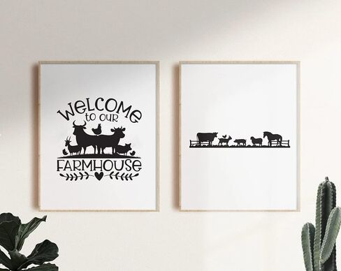 JAJADO Farmhouse Silk Screen Kitchen Stencils for Chalk Paste Chalk Stencils Reusable Adhesive Stencil Kitchen Sign Screen Print Transfers for Crafts on T-Shirt/Wood Sign/Glass/Window/Wall in Kuwait