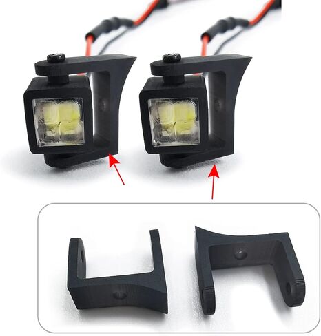 مصباح كشاف LED مربع 1/24 بجهاز تحكم عن بعد لسيارة اكسيال Scx24 AXI00001 AXI00002 B-17 AXI00005 من ارفيوي in Kuwait