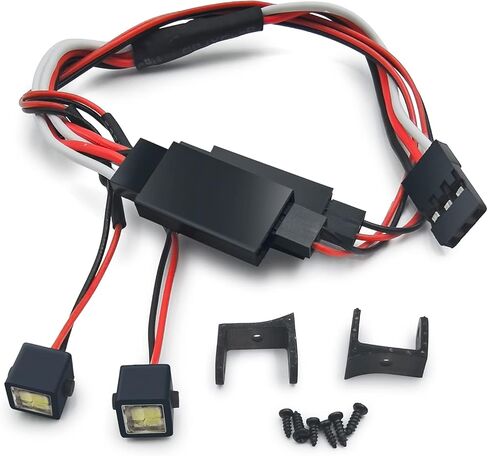 مصباح كشاف LED مربع 1/24 بجهاز تحكم عن بعد لسيارة اكسيال Scx24 AXI00001 AXI00002 B-17 AXI00005 من ارفيوي in Kuwait