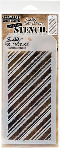 Stencil Tim Holtz ذو طبقات Ths095 Anonymous Ths095 Tim Holtz 4.125 "X8.5"، نعناع، (عبوة من 3) in Saudi Arabia